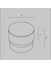 Mleczny krótki końcowy dyfuzor akrylowy do tub 45mm Focus Maytoni