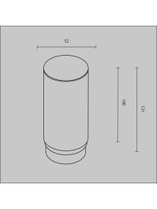 Mleczny długi końcowy dyfuzor akrylowy do tub 52mm Focus Maytoni