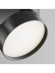 Szeroki reflektor 120° na szynoprzewód 1F Maytoni - czarny ONDA LED 4000K 1100lm 18W - do salonu