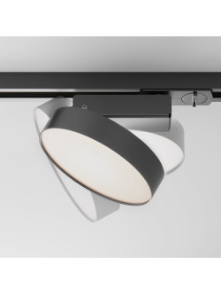 Lampa plafon 110° na szynoprzewód 1F Maytoni Zon LED 3000K 840lm 12W - czarny minimalistyczny okrągły dysk