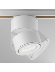 Ściemnialny reflektor 24° na szynoprzewód 1F Maytoni Yin - LED 4000K 1060lm - biały minimalistyczny
