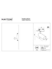 Reflektor 24° na szynoprzewód 3F Maytoni Vuoro – LED 3000K 750 lm 10W, czarny spot Reflektor 24° na szynoprzewód 3F Maytoni Vuoro – LED 3000K 750 lm 10W, czarny spot