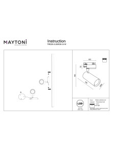 Reflektor 24° na szynoprzewód 3F Maytoni Vuoro – LED 3000K 2410 lm 26W, biały, światło skupione Reflektor 24° na szynoprzewód 3F Maytoni Vuoro – LED 3000K 2410 lm 26W, biały, światło skupione