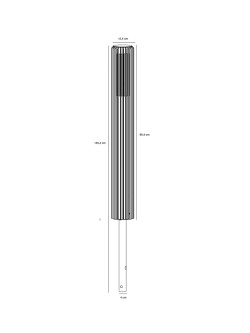 Nowoczesna lampa stojąca ogrodowa Aludra 95 cm, wysoki antracytowy słupek E27 z IP54 - Nordlux