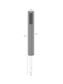 Nowoczesna lampa stojąca ogrodowa Aludra 95 cm, wysoki antracytowy słupek E27 z IP54 - Nordlux
