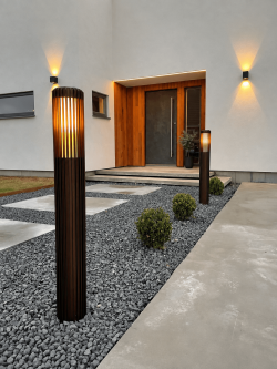 Lampa słupek ogrodowy Nordlux Aludra 95 cm – brązowy